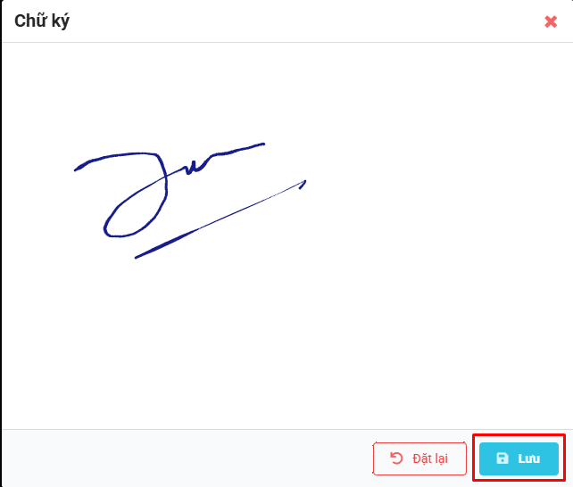 Màn hình ký trực tiếp trên phần mềm